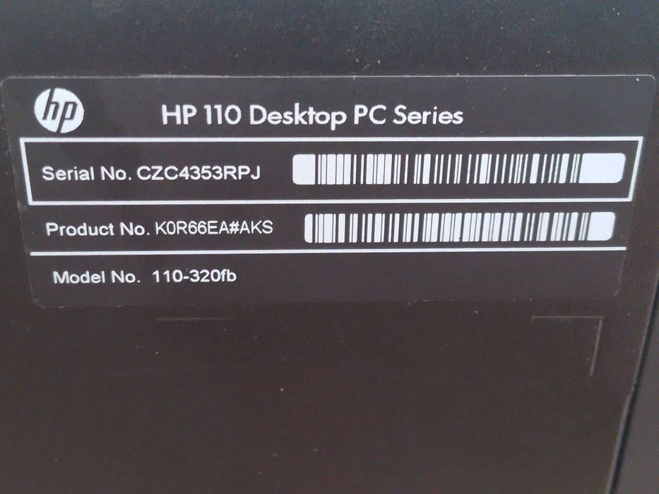 Kомпютър HP 110-320fb, HDD 320GB, 8 GB RAM