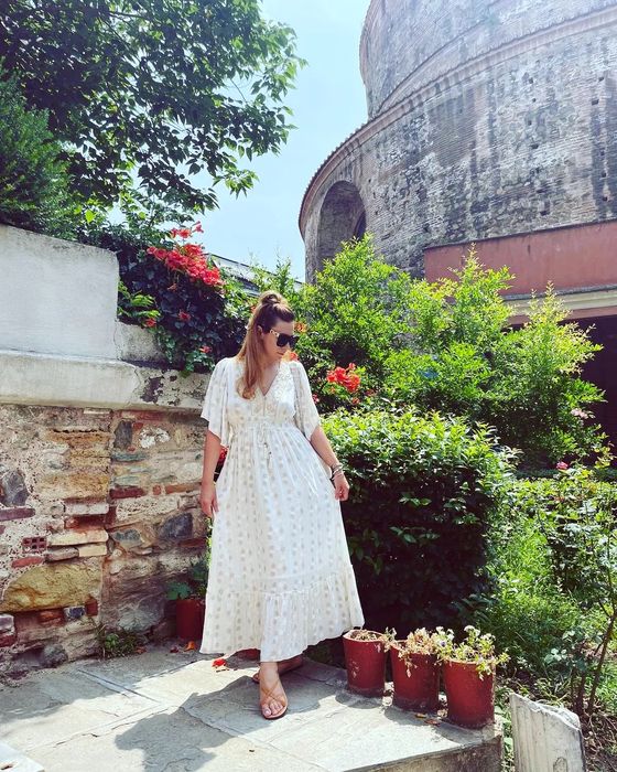 Rochie alba stil grecesc