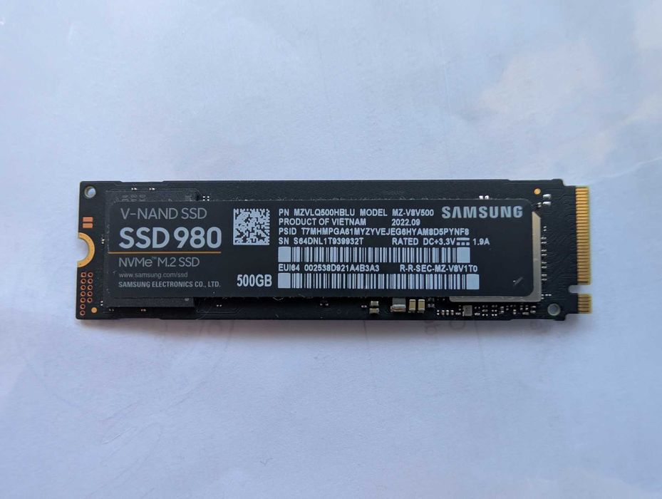 SSd Samsung 980, NVMe, M.2. 500GB