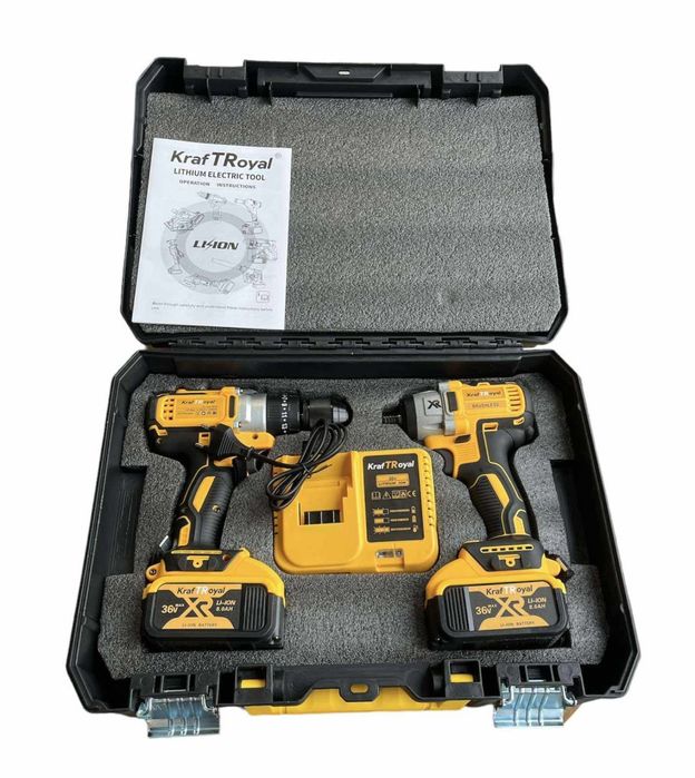 Комплект акумулаторен безчетков импакт и винтоверт 36V 8Ah