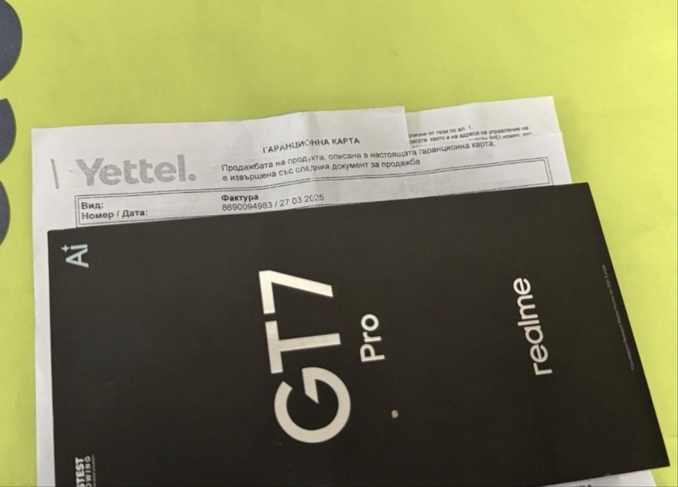 КАТО НОВ 512GB Realme GT 7 Pro Гаранция Yettel 2027г. Orange gt7