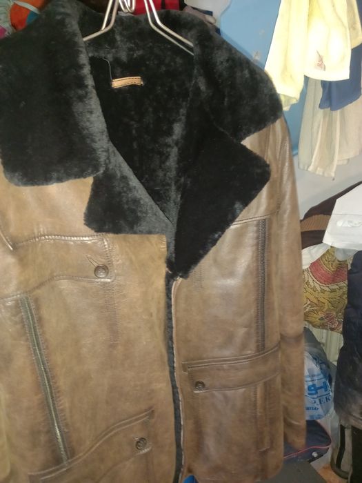 Кожаная дубленка