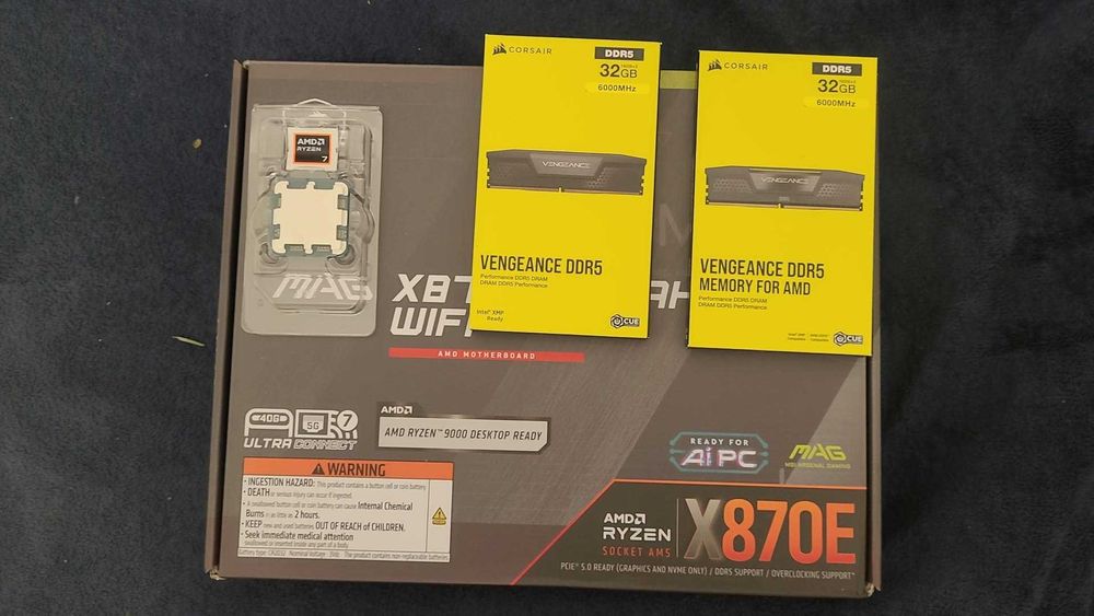 kit gaming Ryzen 7 9800x3d + X870E + 32 GB DDR5 6000 CL30