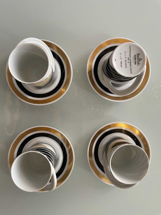 set servit Espresso Rosenthal Ursula & Karl Scheid Aurit 24K Original