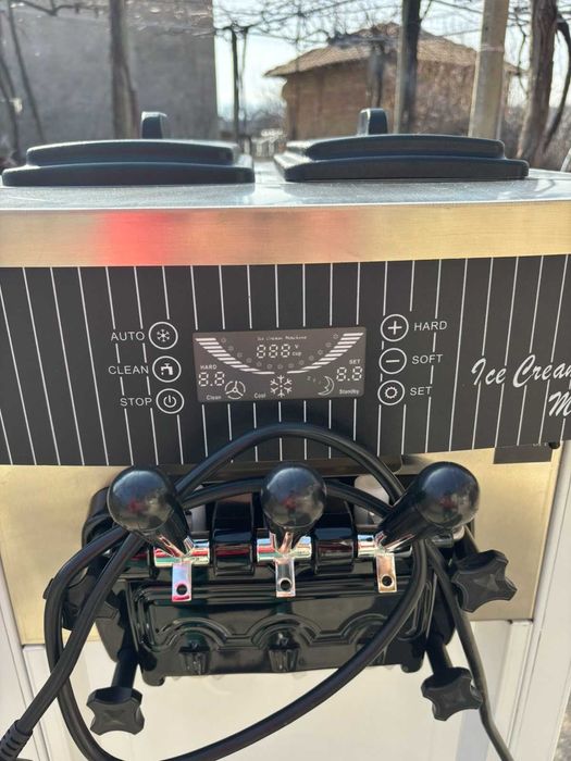 Нова профи машина за мек италиански крем сладолед 3 вкуса ГАРАНЦИЯ 2г