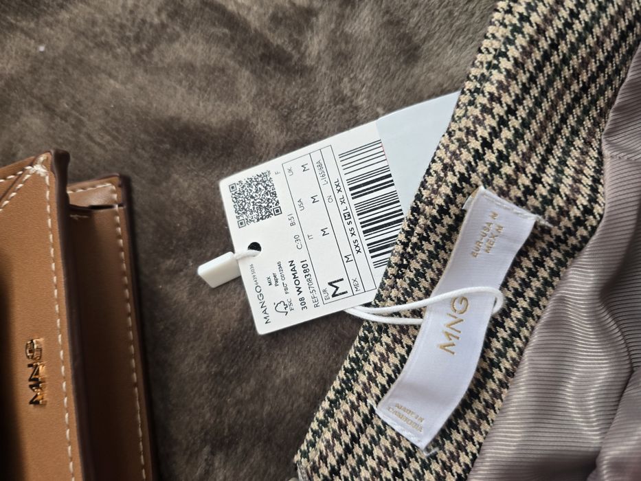 Mango пола каре с колан