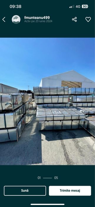 Tabla cutata colorata si zincata