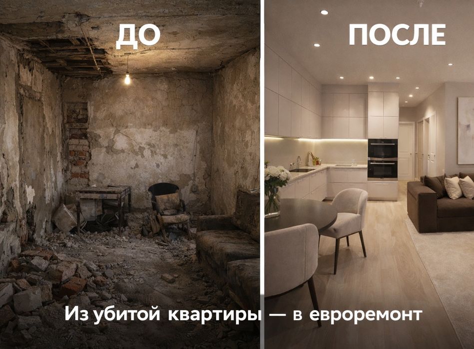 Профессиональные ремонтные услуги. на час и под ключ