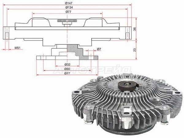 Вискомуфта  Nissan Patrol