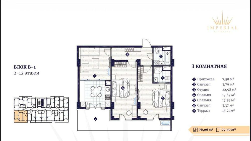 Срочно! Элитном ЖК «IMPERIAL CLUB CITY» Алайский