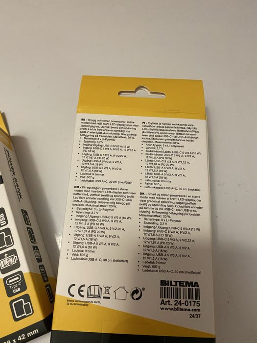 Baterie externa Biltema 30.000mah