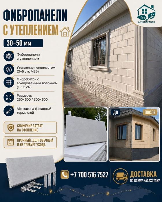 Термопанели антивандальные, бетонные.
