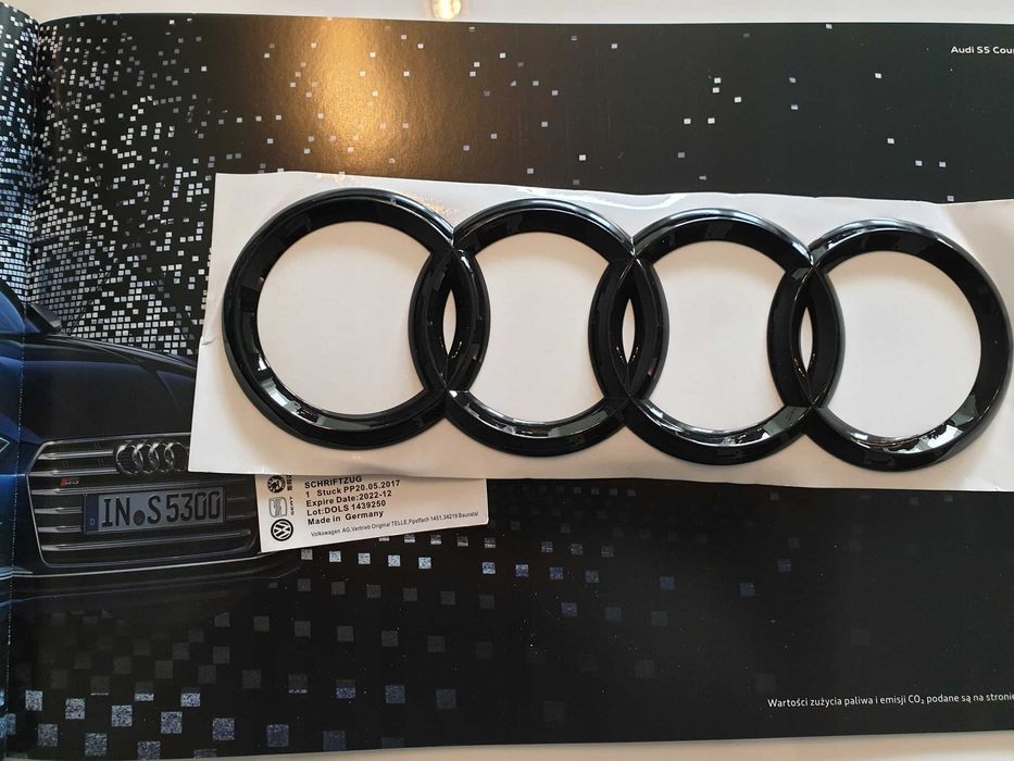 Черна емблема Audi ауди за заден капак