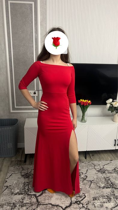 Вечернее красное платье 5000