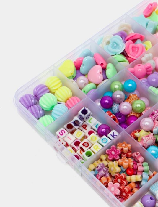 Набор бисер,браслет,абадок,тақинчоқлар  яратиш учун маржонлар туплами.