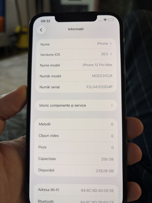 Iphone 12 pro max pacific blue , albastru