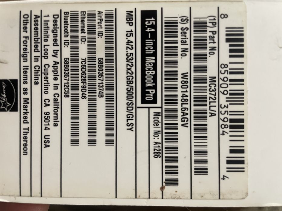 Apple macbook pro 2010