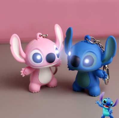 Комплект Светещ Ключодържател Лило и Стич, Lilo and Stitch LED играчка