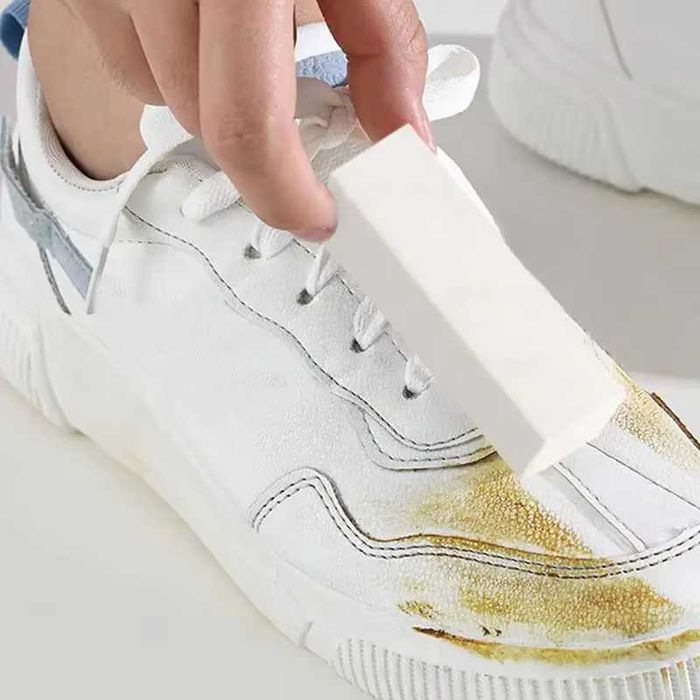 Гума за почистване на обувки маратонки Crep protect Eraser за петна велур кожа подметки бели обувки