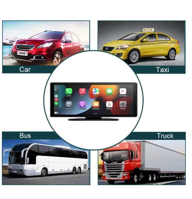 Navigatie universala ecran de 10,26 inch cu Carplay si Android auto + camera DVR fata/spate 4K