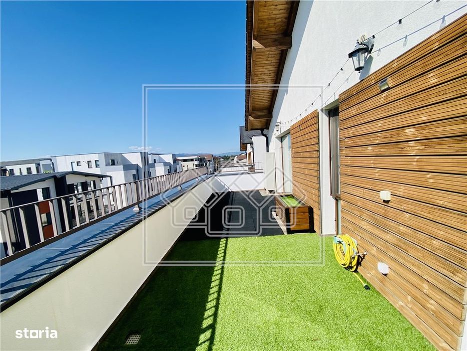 Penthouse mobilat si utilat modern cu terasa de 40 mp