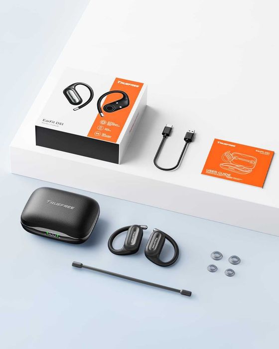 Bluetooth 6.0 слушалки Truefree DS1 Open-Ear – 40ч батерия, Смарт App