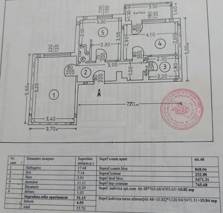Apartament 2 camere zona MB