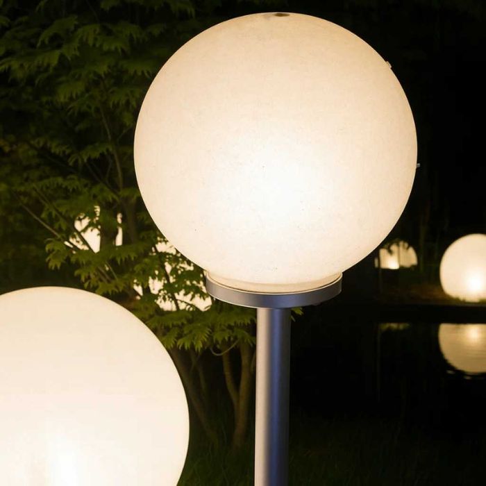 Соларна градинска лампа сфера BONETTI Ø30