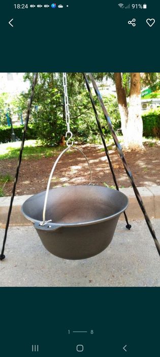 Ceaun fontă pură  16 litri  Promo 219 lei + capac inox =262