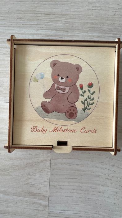 Деревянные карточки с месяцами для фото новорожденных