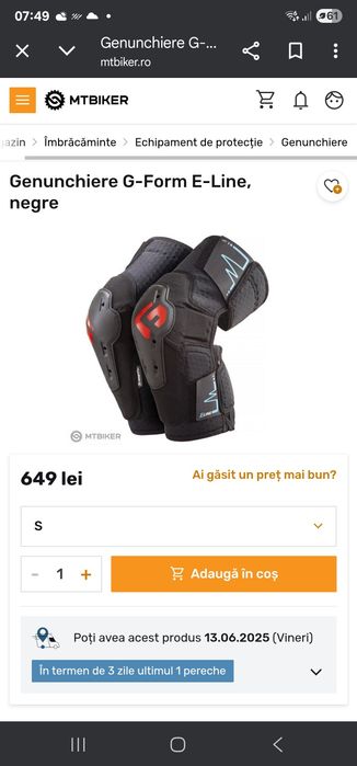Genunchere G-FORM E-LINE