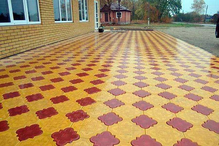 Форма для плитка тротуаная Ромашка 24шт