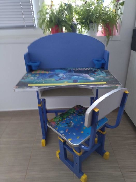 Birou cu scaun set pentru copii biblioteca masa cu scaun