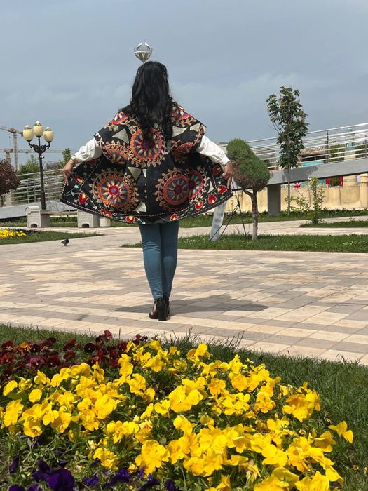 Сузани Чапан, Вышивка, Ручная работа, кафтан,  пальто шёлк, Chopon