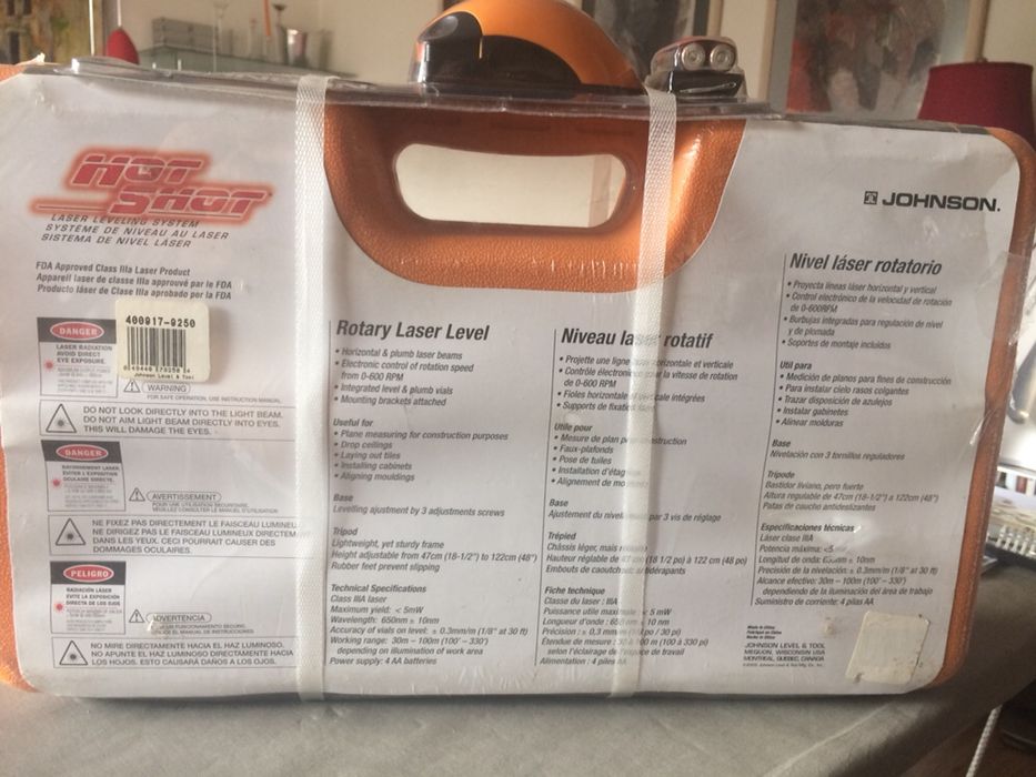 Ротативен лазарен нивомер Johnson. Mede in USA.