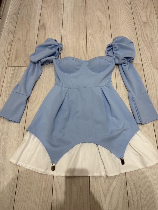 Дамска рокля в синьо М/Л