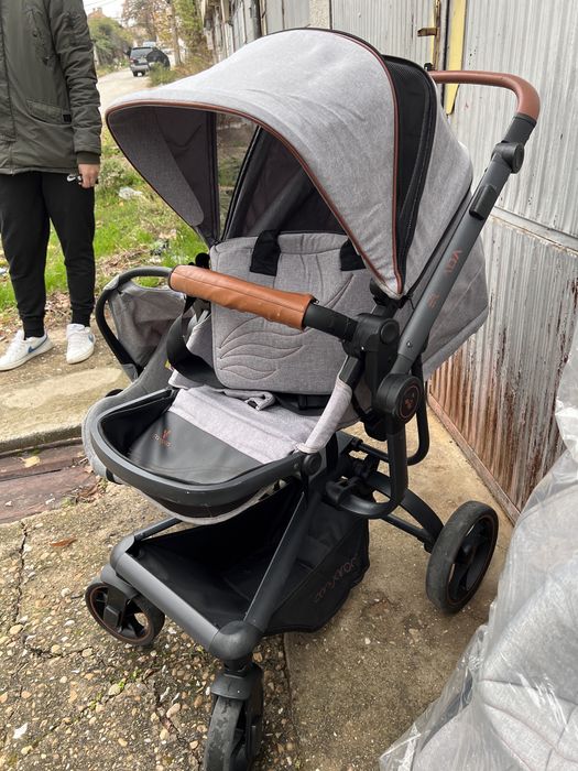 Бебешка количка CANGAROO Комбинирана количка 3в1 ELLADA СИВ