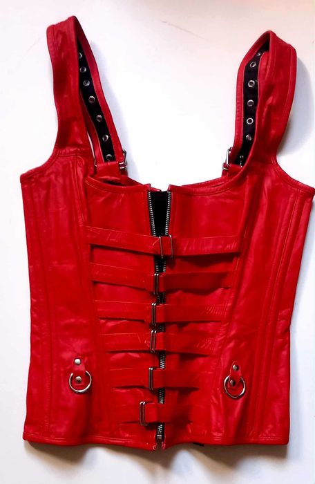 Кожен дамски оригинален готик корсет