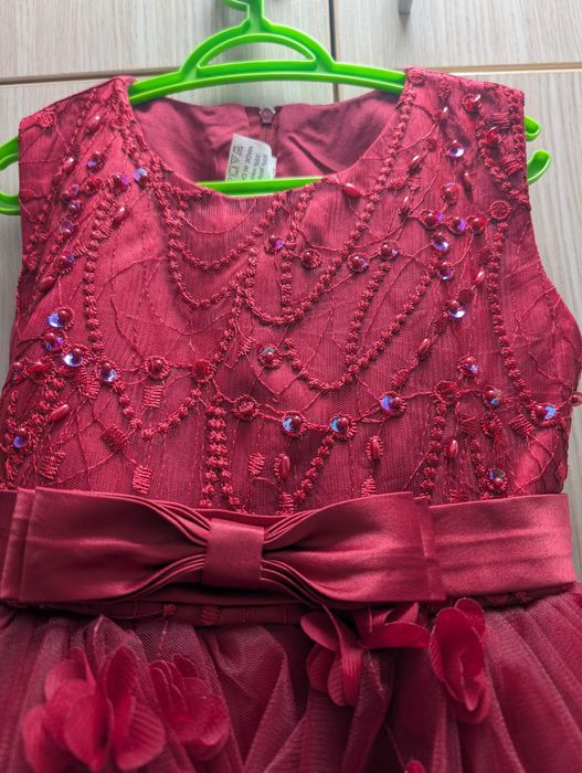 Rochie de copii pt evenimente, pt 122-130 cm, purtata 1 data