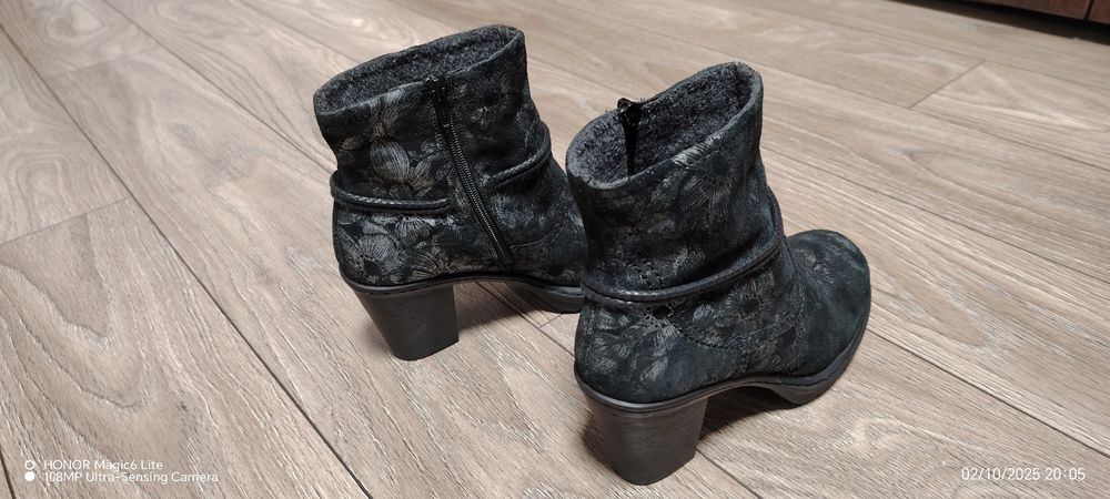 Ghete piele imblanite Rieker 39