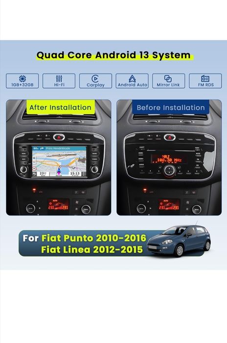 Navigaţie 1G + 32G Fiat Punto/Linea