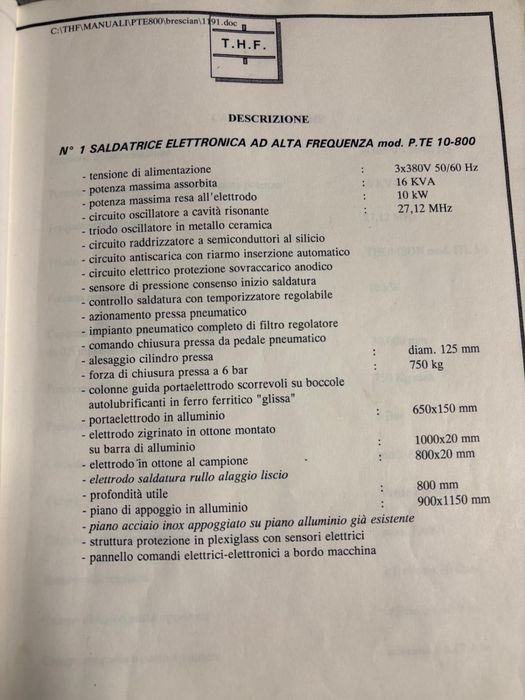 Presă HF industrială pentru bannere și prelate – 5.900 €