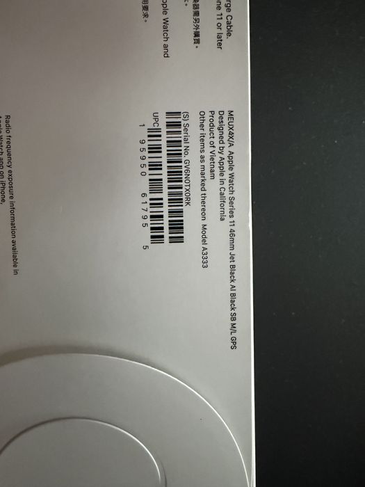 Apple watch 11 46mm black