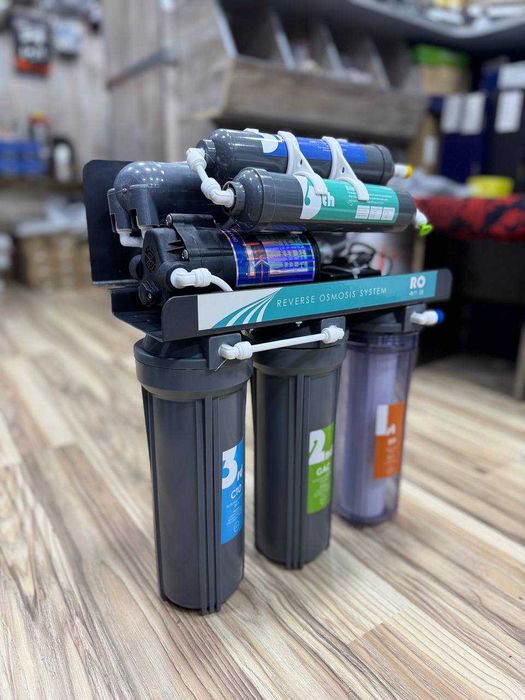 Фильтр бытовой обратноосмотический с насосом, Установка бесплатная