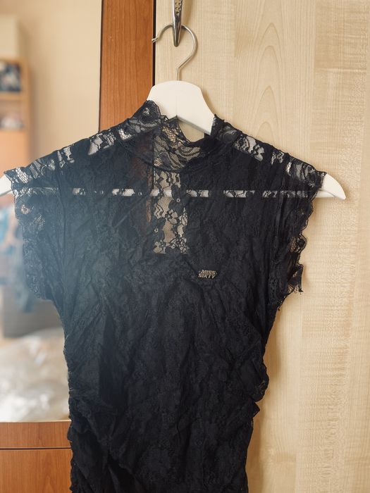 PARTY Къса черна дантелена рокля MISS Sixty