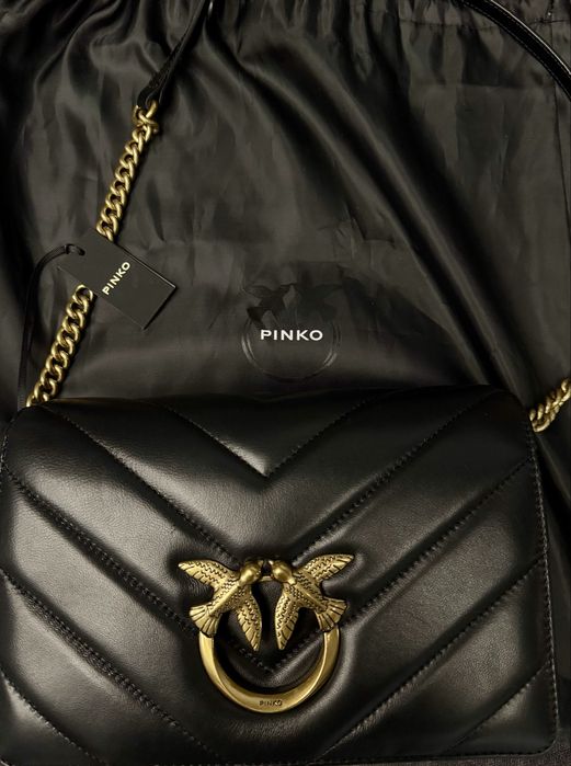 Черна чанта Pinko Love Big