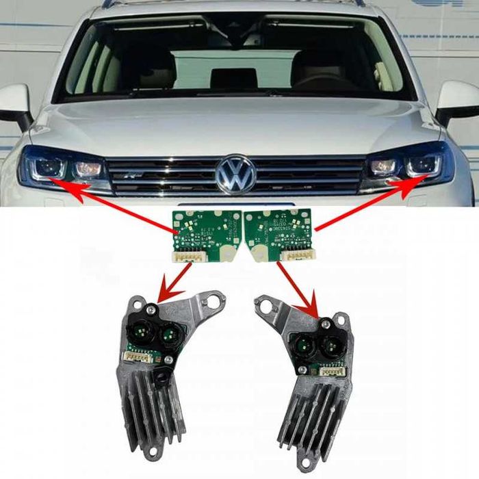 Платка за фар drl/ дневни светлини DRL LED VW Touareg 7P FEIS 2015-