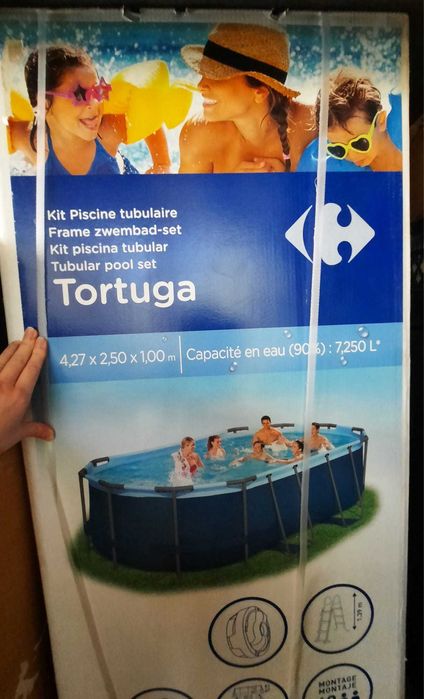 Piscină ovală Tortuga 4.27x2.5x1 m – NOUĂ, sigilată