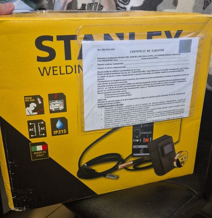 Aparat de sudură cu sârmă tubulară (fără gaz) Stanley Mikromig