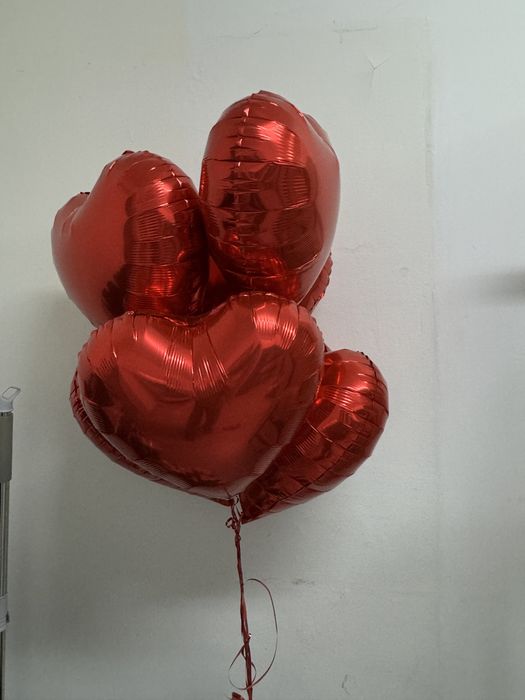 гелевые шары в виде сердечки вчерашние